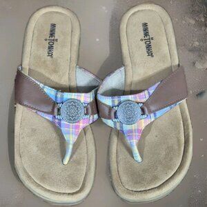 MINNETONKA SILVERTHORNE Flip Flop Slide Sandals Shoes Women's Size 10